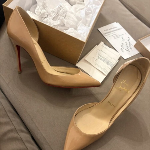 Christian Louboutin Iriza pumps size 36.5 used, beige, 10 cm heels