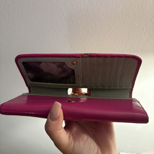 Ted Baker women's wallet, genuine leather, pink