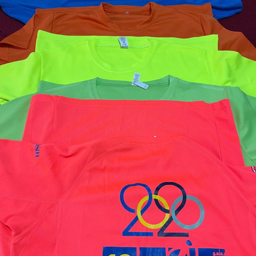 Technical T-shirts used, pack of 5, size Medium, synthetic
