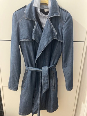 Marks & Spencer denim trench coat μεταχειρισμένο, μπλε, μέγεθος M