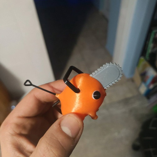 Pochita Chainsaw Man 3D printed miniature like new with moving eyes