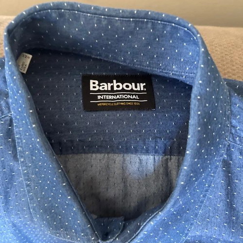 Barbour shirt medium blue like new
