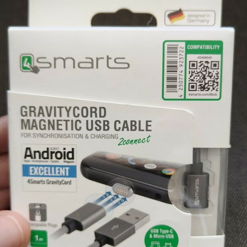 4smarts GravityCord Magnetic Charging Cable new for Android