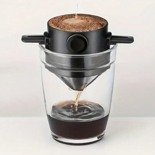 Portable coffee filter new, stainless steel reusable foldable