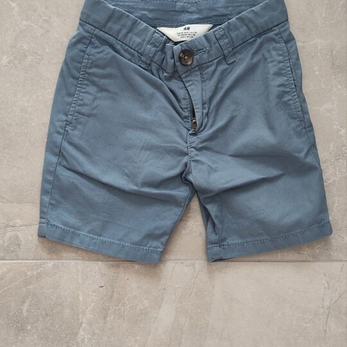 Clothing set No.2 with striped shirt and blue adjustable waist shorts like new
