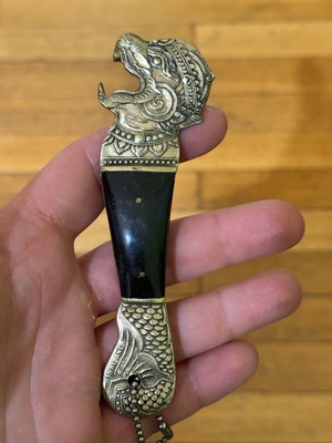 Vintage Lion Head Thailand Bottle Opener like new