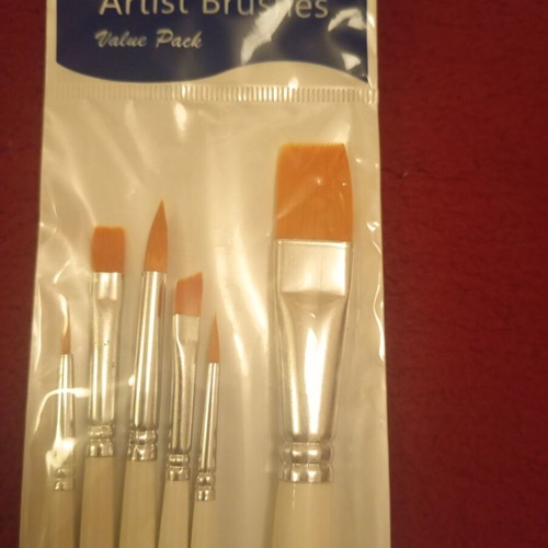 Artist brushes new, set of 6 pieces