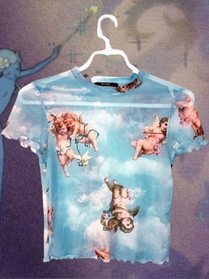 Bershka transparent cherub angel top XS like new