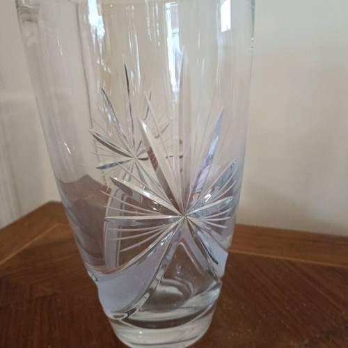 Crystal vase vintage 22 cm used