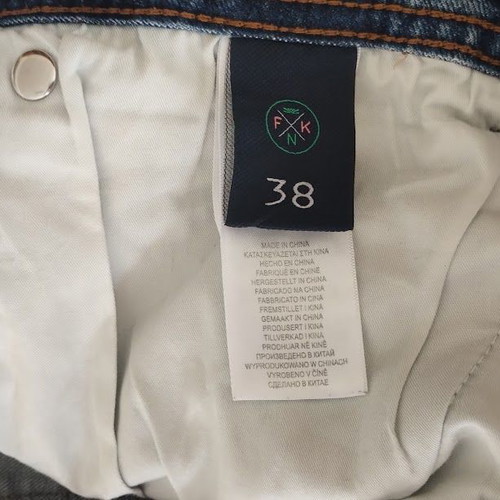 Funky Buddha men's denim shorts W38 slim fit, medium blue