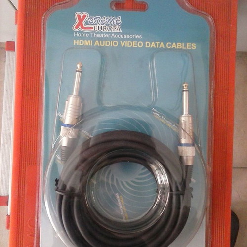 6.3mm Male Mono to 6.3mm Male Mono Audio Cable, 5m