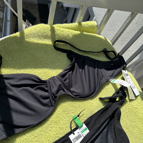 Benetton bikini set, black, XL