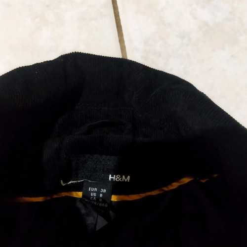 Zara corduroy jacket used, black, size M