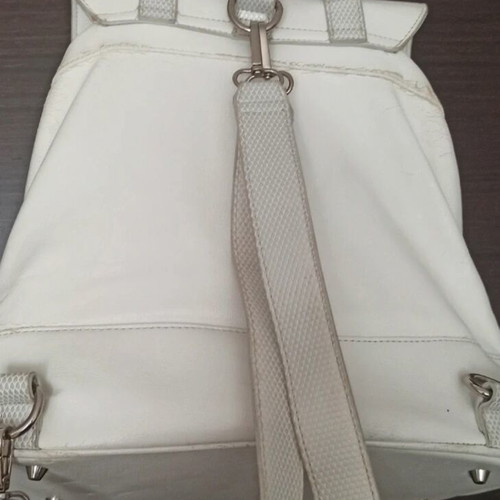 Doca women's backpack like new, white and silver