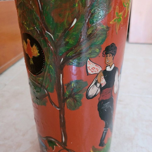 Hand-painted wine bottle new