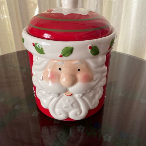 Ceramic Christmas cookie jar new
