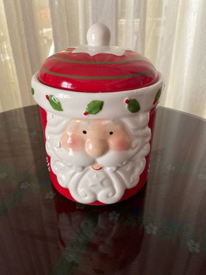 Ceramic Christmas cookie jar new