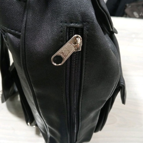 Women's leather backpack new, black color