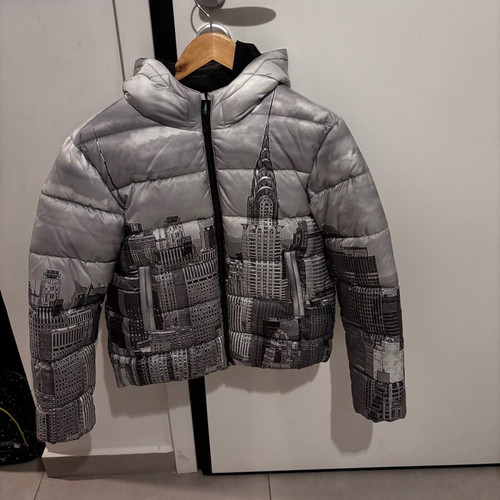 Benetton kids winter jacket new for 11-12 years black and gray