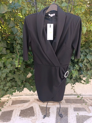 Secret midi wrap dress black new, size S/M