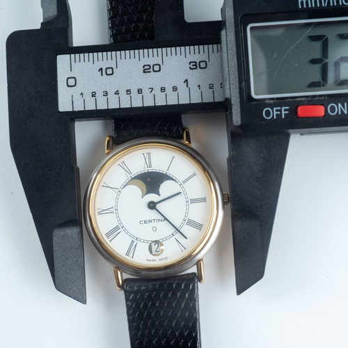 Certina Moonphase Dress Watch New Old Stock Early 1990s Swiss Made