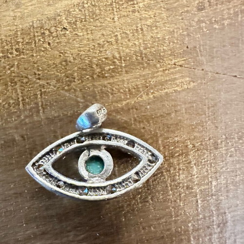 Silver pendant with zircon and topaz 925 like new from Kalamata