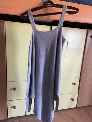 Zara long knitted dress like new, gray, size M