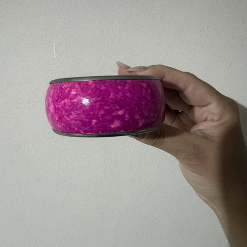 Metal bracelet like new, pink and silver