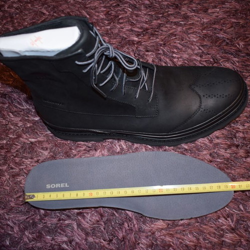 Sorel Madson waterproof mid black shoes, new, size 44.5