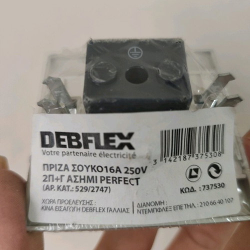 Silver Schuko socket new