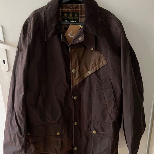 Barbour Vendor Wax Jacket new, rust brown and red, size XL