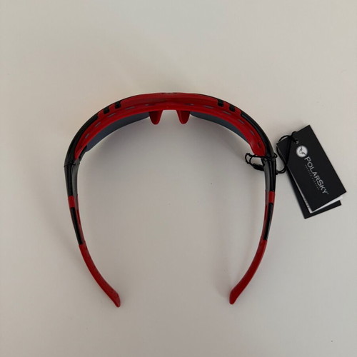 PolarSky Polarized Sports Sunglasses new, black and red