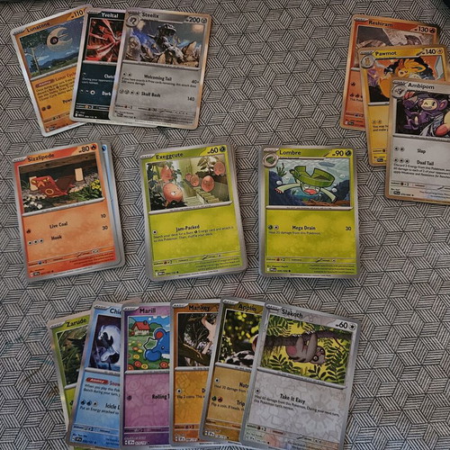 Pokemon cards pack of 65 unique holo and r.holo from PFL, MEG, SSP like new