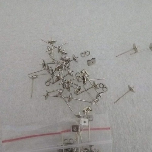 150-piece surgical steel earring bases with clasps DIY