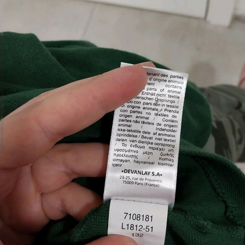 Lacoste green polo t-shirt boy's size 12 used