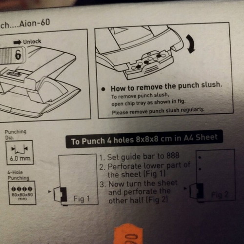 Kangaro Aion 60 hole puncher new