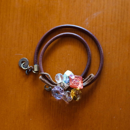 Choker with colored stones used