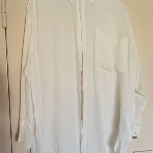 White long shirt Medium Zara new 100% silk