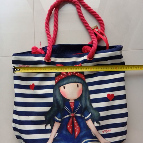 Beach bag shoulder type used, 50x38x20 cm