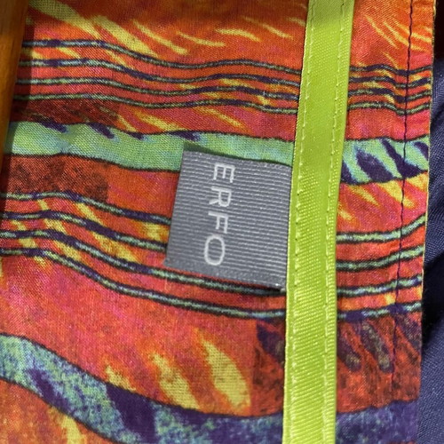 Erfo shirt tunic with psychedelic patterns like new, multicolor, size 44