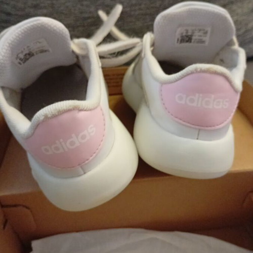 Adidas white athletic shoes size 24 for girls like new