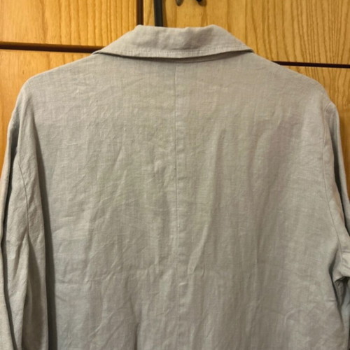 Linen dress like new, light blue, three-quarter sleeves, buttons