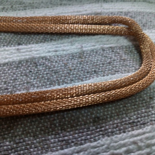 Double chain necklace used, gold color, versatile design