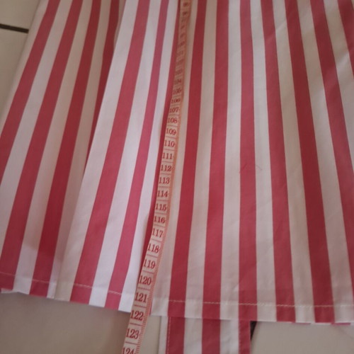 Maerz Cotton Dress Like New, White and Raspberry with Belt and Pockets