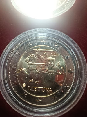 Lithuania 2 euro coin 2021 new in capsule