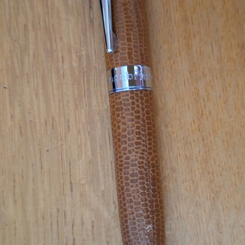 Ballpoint pens used, pack of 2, brown shades