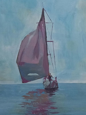 Πίνακας ζωγραφικής 24x30 σε καμβά με χρώματα λαδιού και βερνίκι