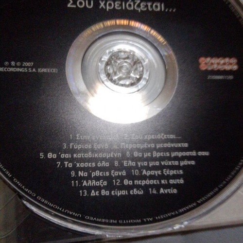 Stamatis Gonidis Sou Chreiazetai CD like new