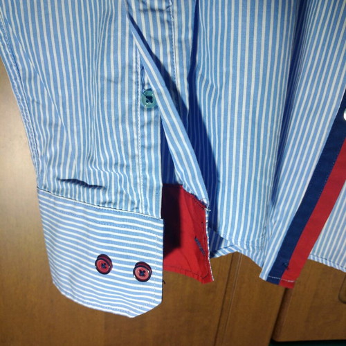 Vittorio Artist shirt new, size L, blue