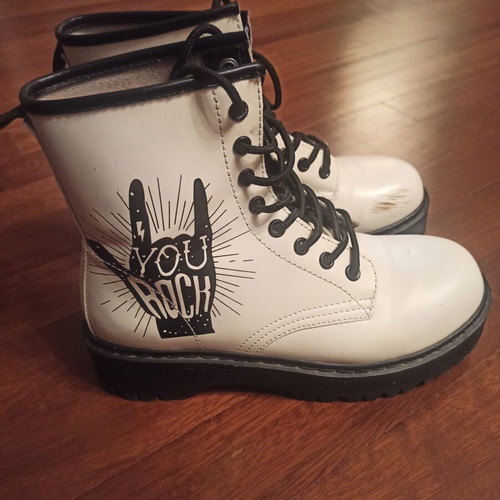 Women's ankle boots used, size 38, white